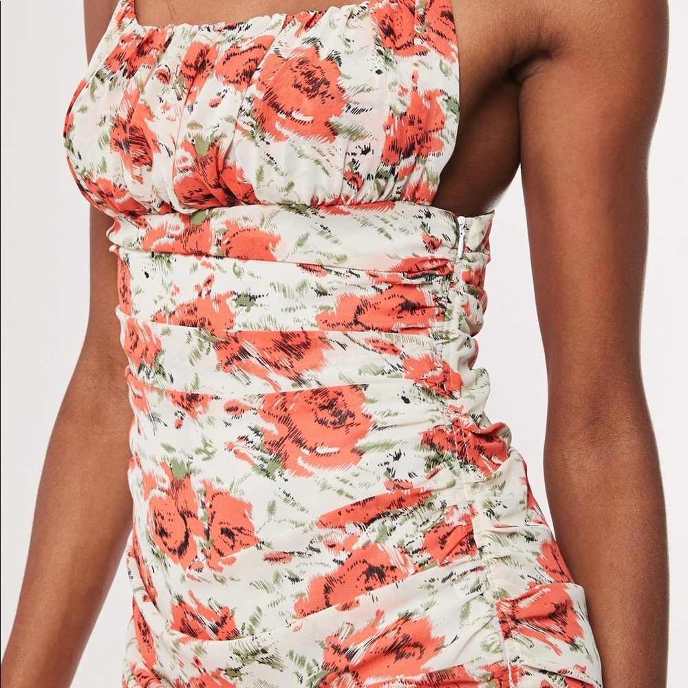 NWT Missguided Satin Ruched Mini Dress